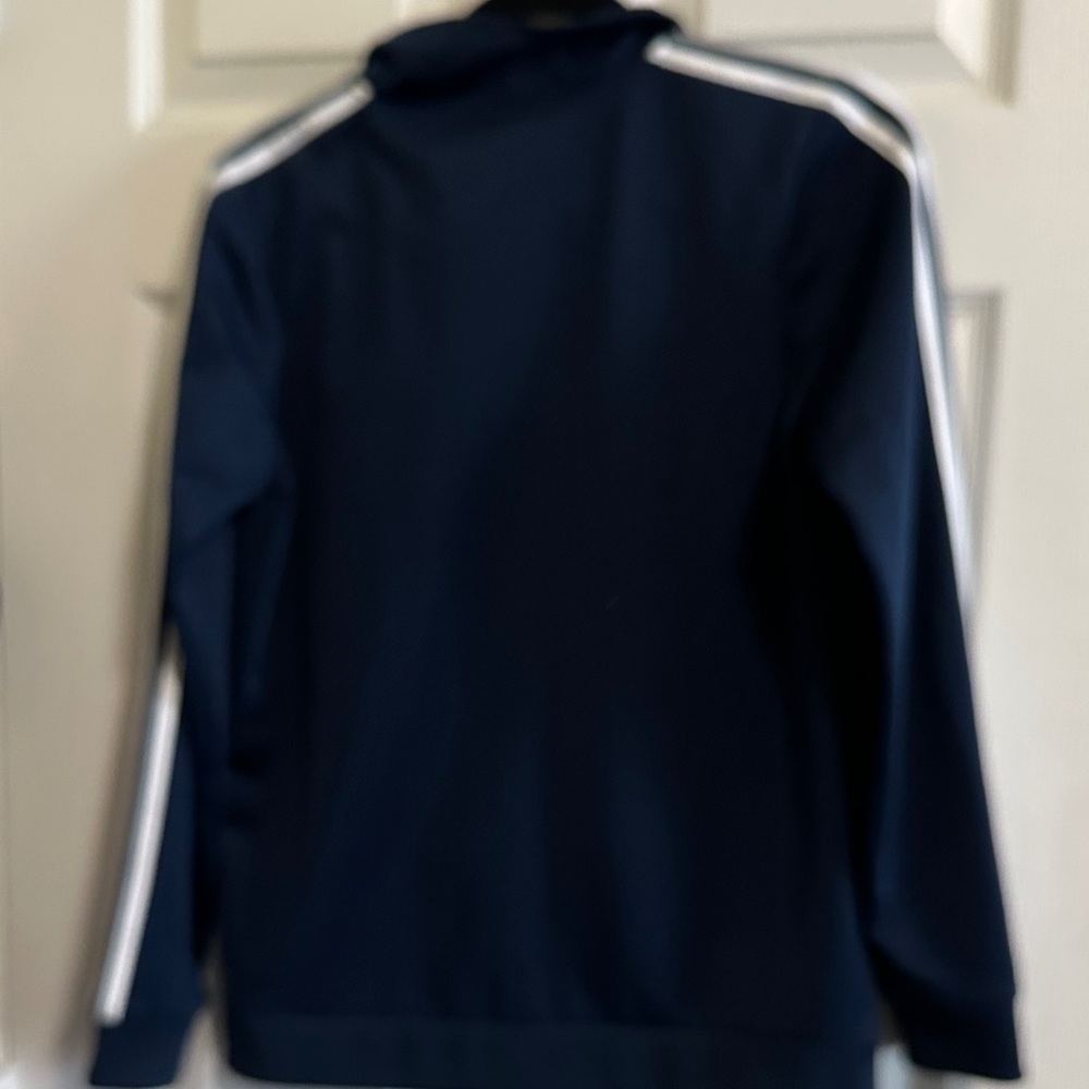 Adidas Kids Dark Blue Jacket with White Stripes Large (14/16) - Picture 5 of 5